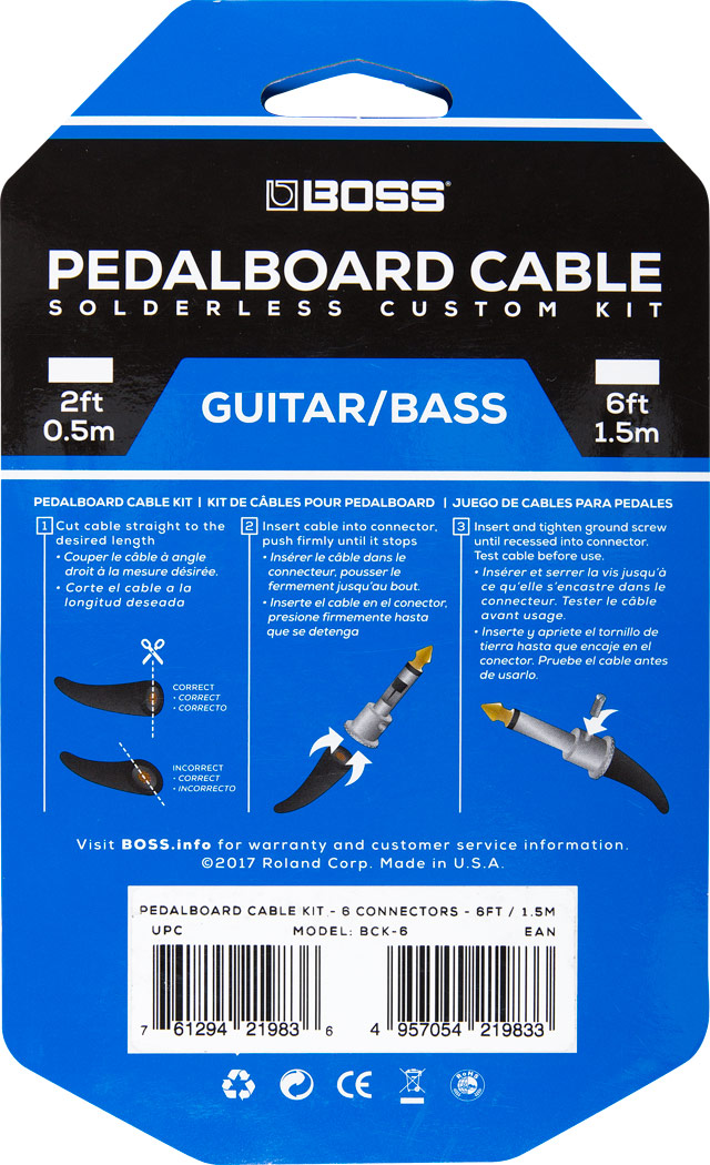 BCK-6 Solderless Pedalboard Cable Kit