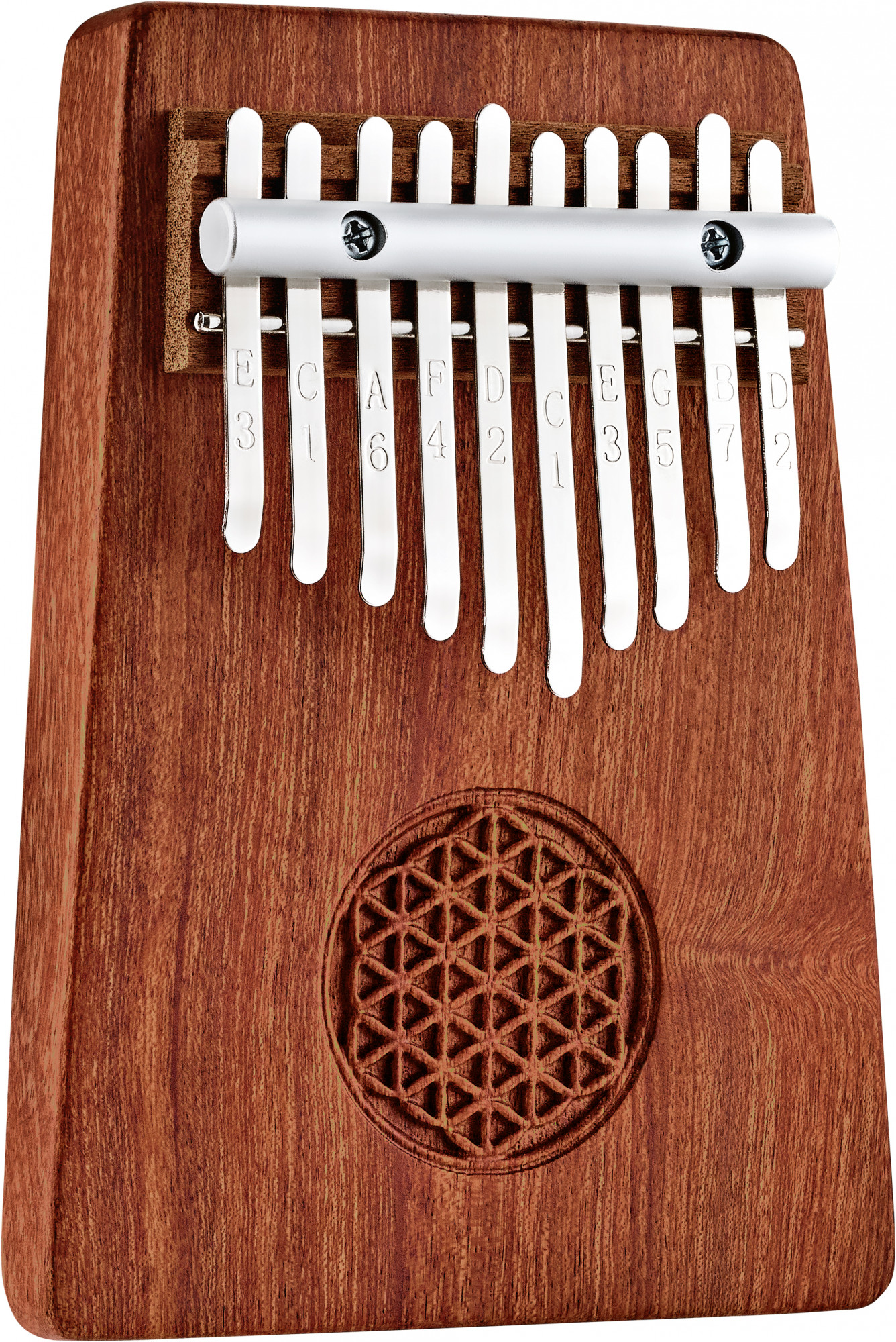 KL1002FOL Sonic Energy Solid "Flower of Life" Kalimba - 10 Töne / Sambesi-Mammutbaumholz KL1002FOL Sonic Energy Solid "Flower of Life" Kalimba - 10 Töne / Sambesi-Mammutbaumholz