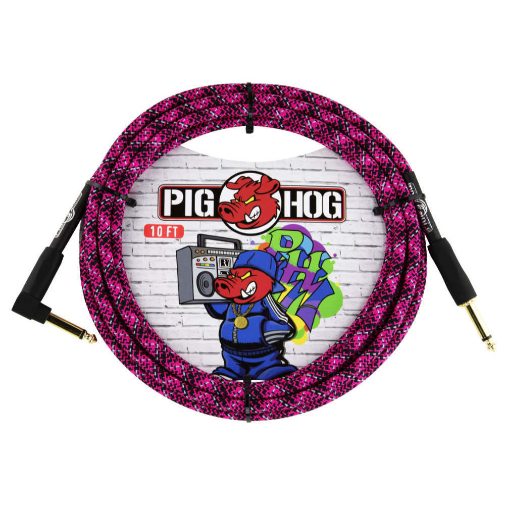 Pink Graffiti Instrument Cable 3m Winkel