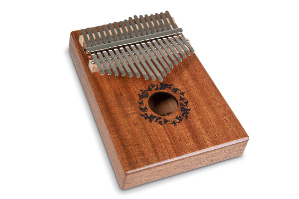 Kalimba 17 keys leaves Mahogany matte natural incl. Case