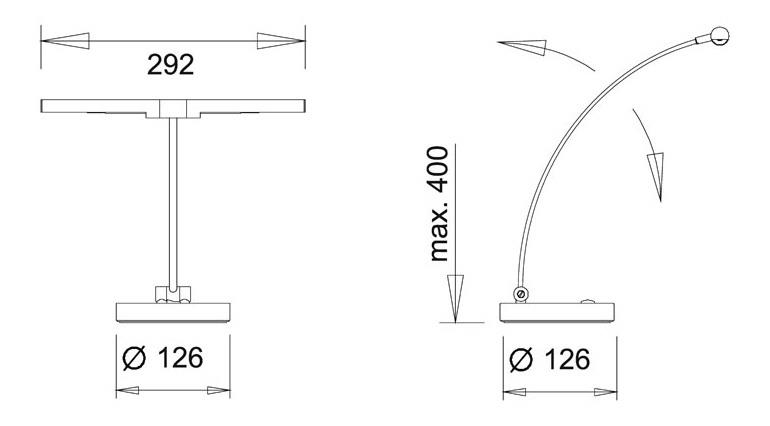 Digitalpiano-Leuchte Boogie LED, platin matt