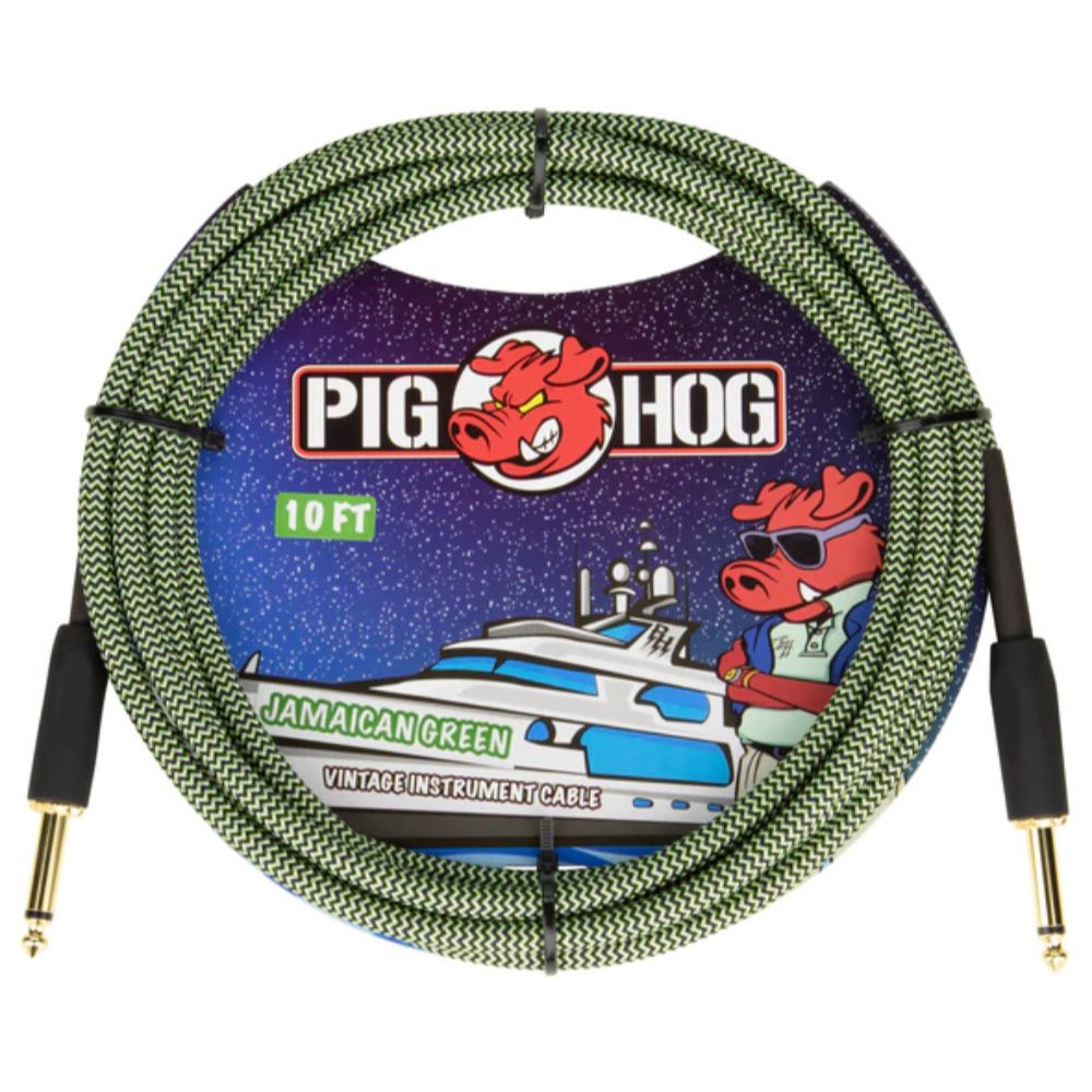 Jamaican Green Instrument Cable 3m