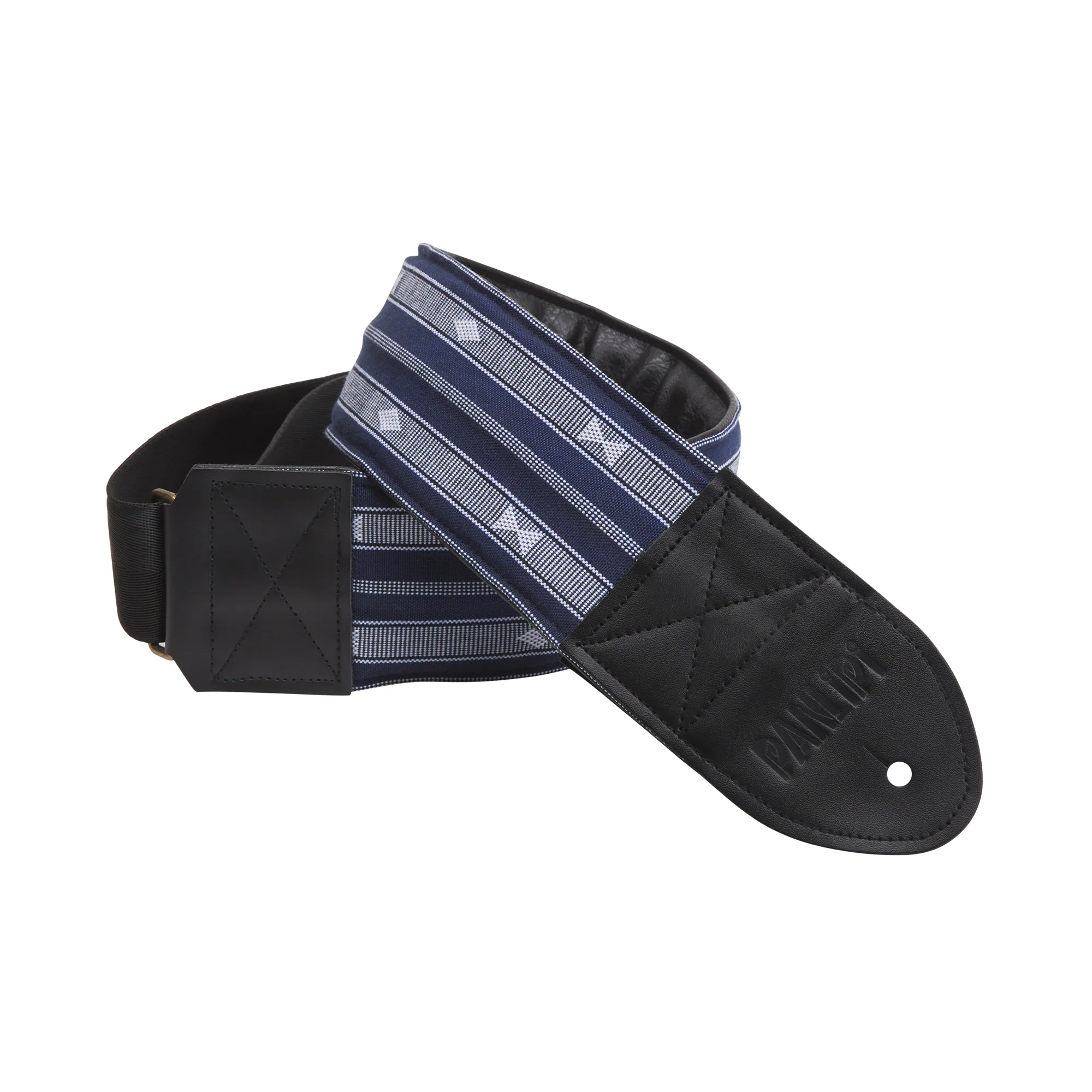 Padded Bass Strap Loom Weave Audrey Navy Blue