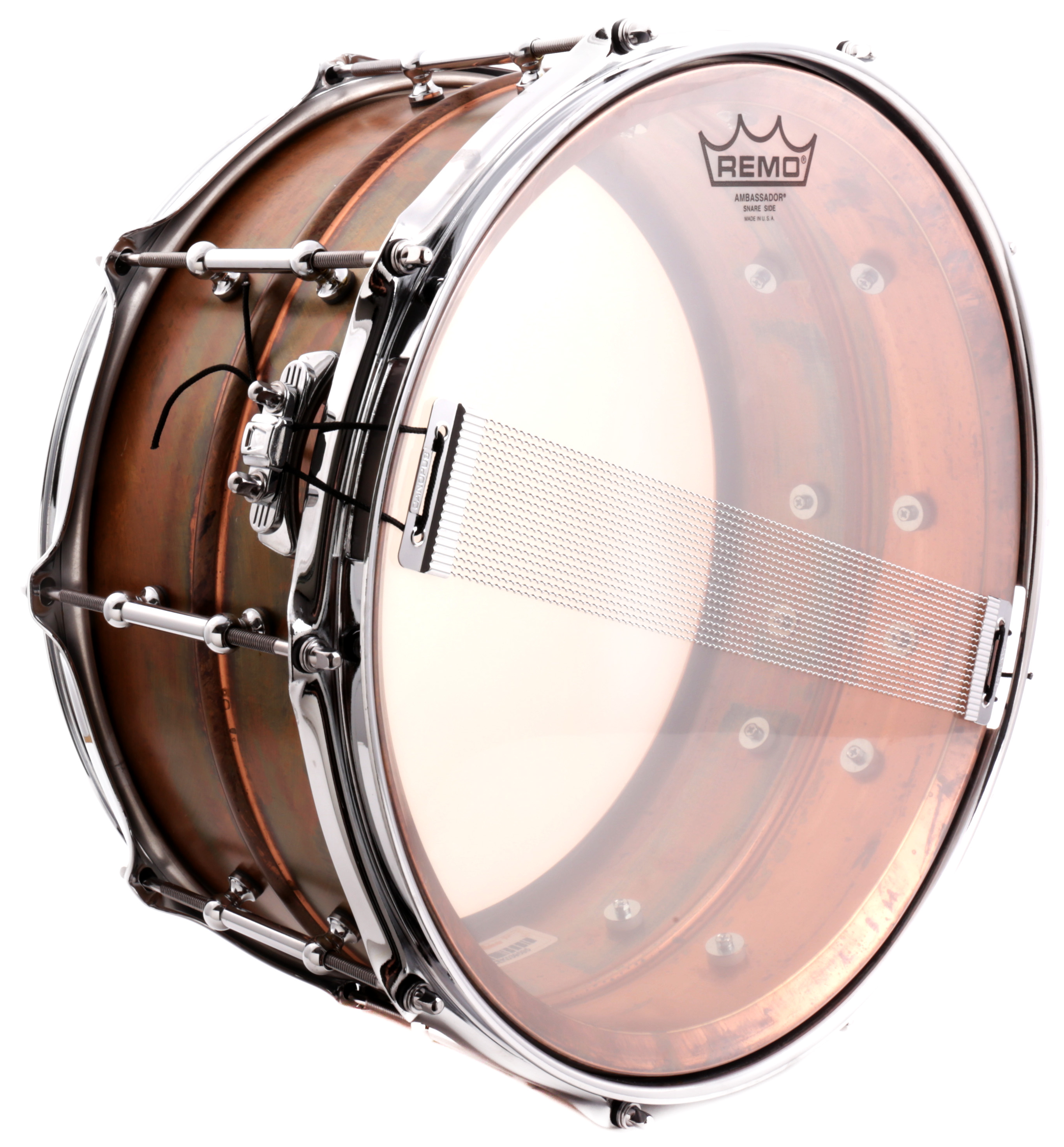 Copper-Phonic 14"x 6,5" Raw Copper with Tube-Lugs