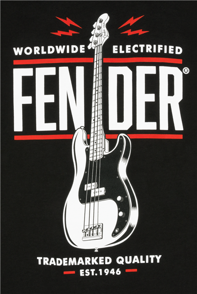 Fender® P-Bass TM T-Shirt  Black S Größe S