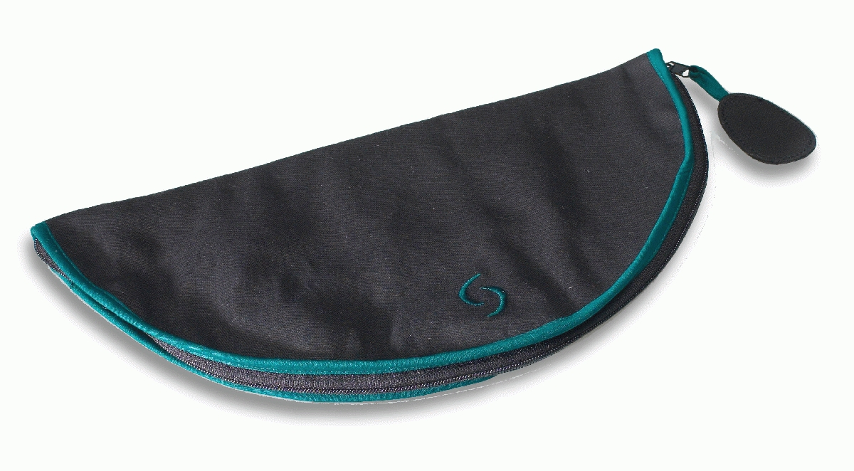 7703 Tasche für Tenorflöte Baumwolle schwarz/grün