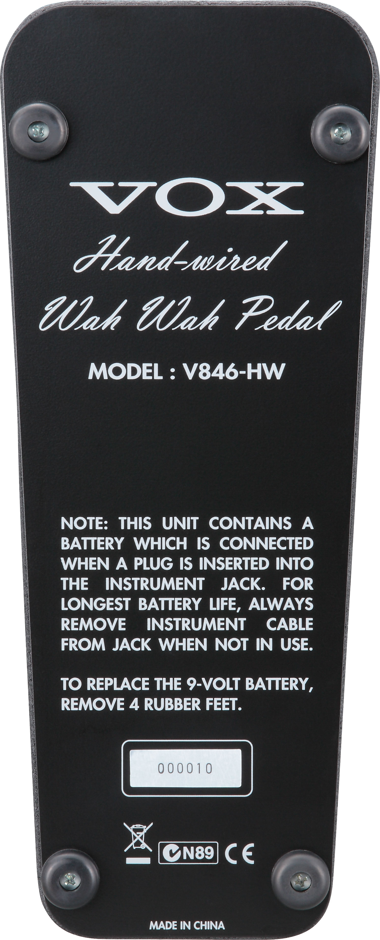 V846HW Wah-Wah Pedal Handwired