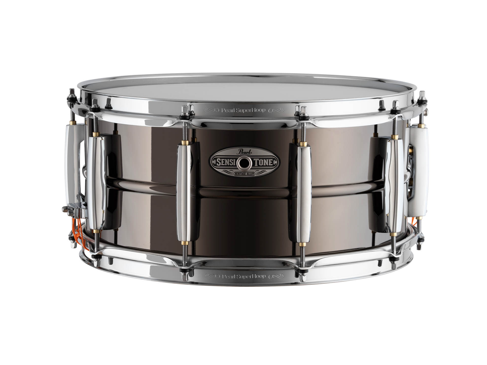 STH1465BR 14"x6.5" Sensitone Snare Brass Shell Black Chrome Finish Heritage