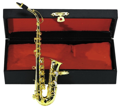 Miniaturaltsaxophon mit Etui