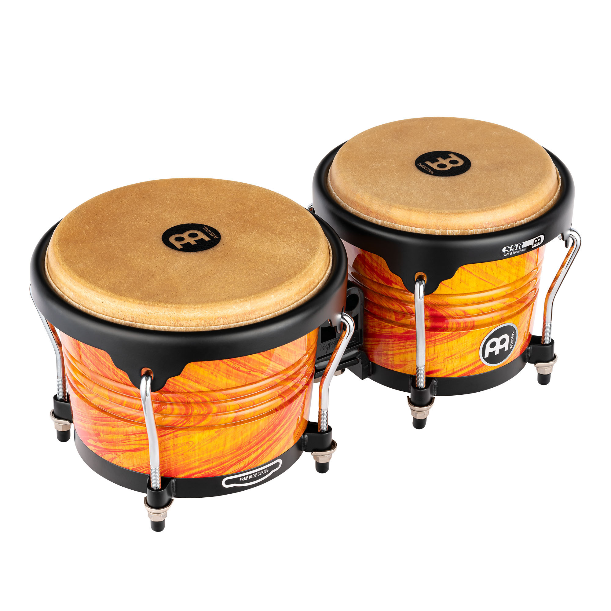 FWB190AF Marathon Serie Bongo - 6 3/4" Macho & 8" Hembra - Amber Flame