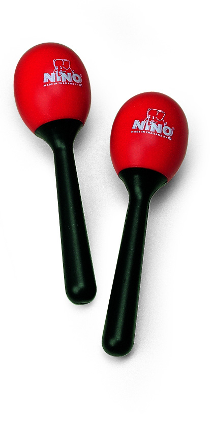 NINO569R Plastic Egg Maracas Rot