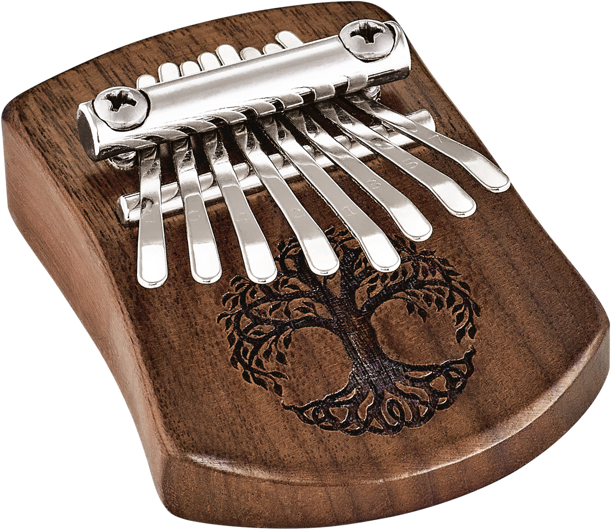 KL801TOL Sonic Energy Solid "Tree of Life" Mini Kalimba - 8 Töne / Schwarzes Walnussholz