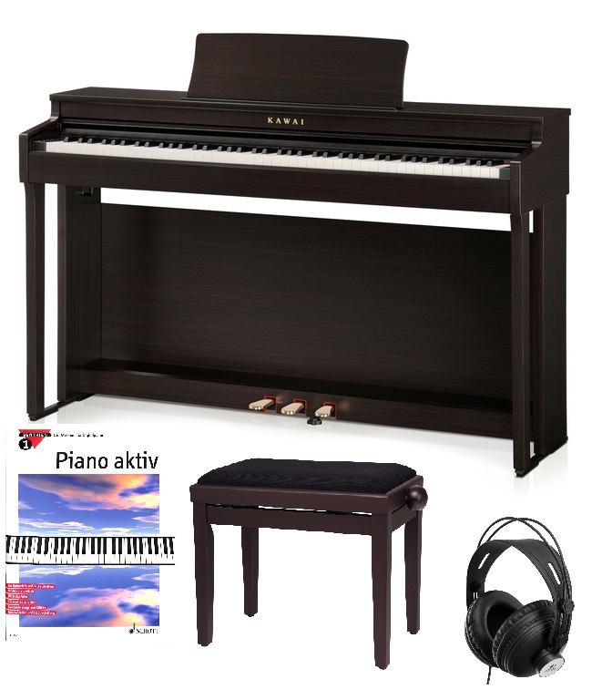 CN-201 R Set inkl. Klavierbank, Kopfhörer, Klavierschule Digitalpiano