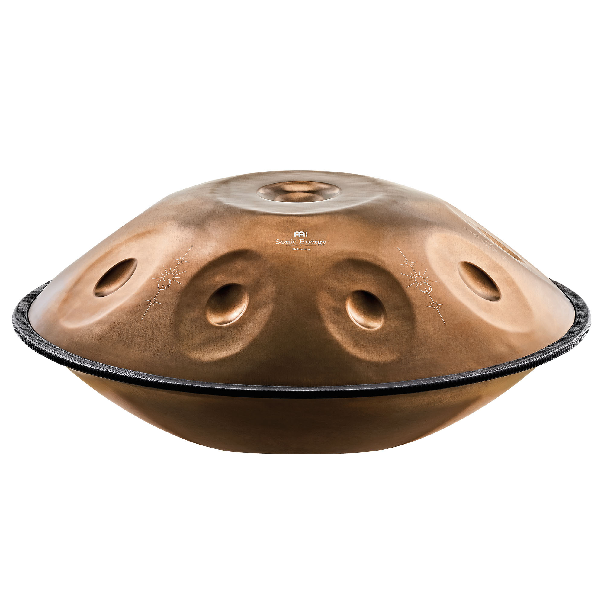 Sonic Energy Sensory Handpan, Edelstahl, B2 Amara, 9 Töne, 432 Hz, Vintage-Kupfer, Graviertes Design
