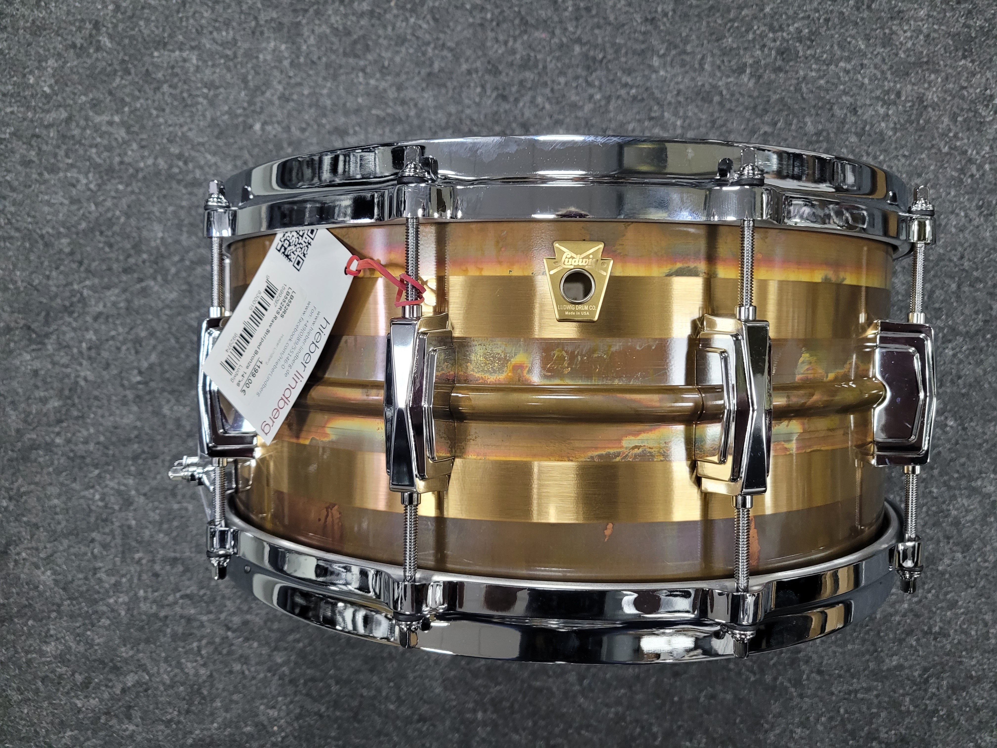 LB552RS Raw Striped Bronze 14"x6,5" Snare