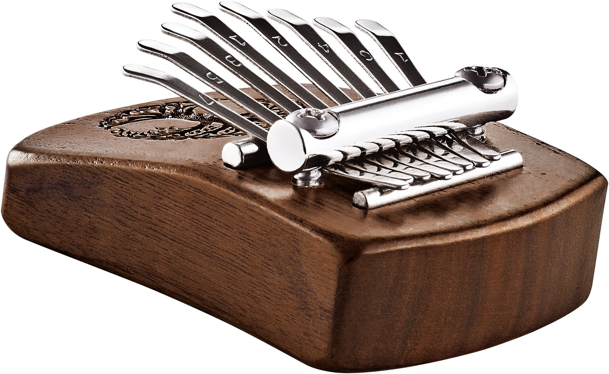 KL801TOL Sonic Energy Solid "Tree of Life" Mini Kalimba - 8 Töne / Schwarzes Walnussholz