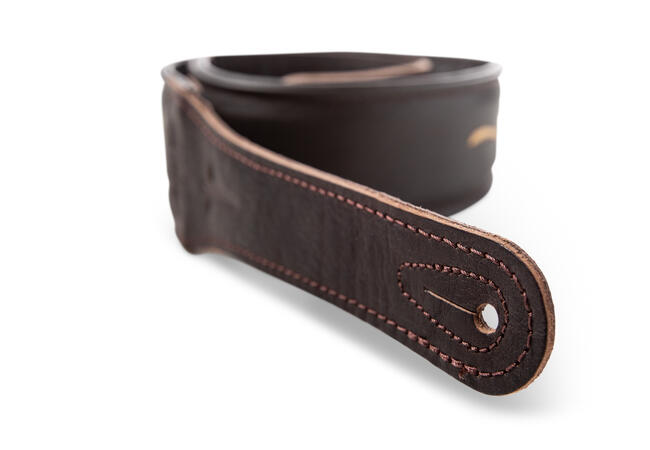 Spring Vine 2.5" Embroidered Leather Strap, Chocolate Brown 4124-25