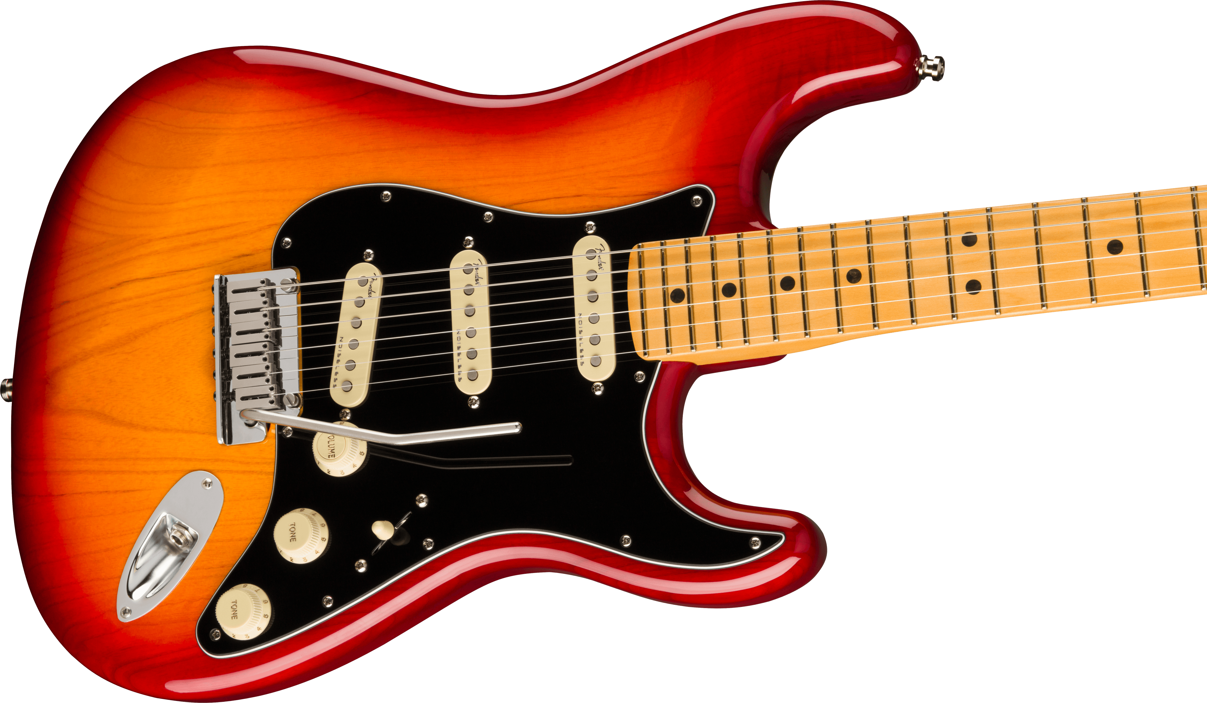 Ultra Luxe Stratocaster Maple Fingerboard, Plasma Red Burst