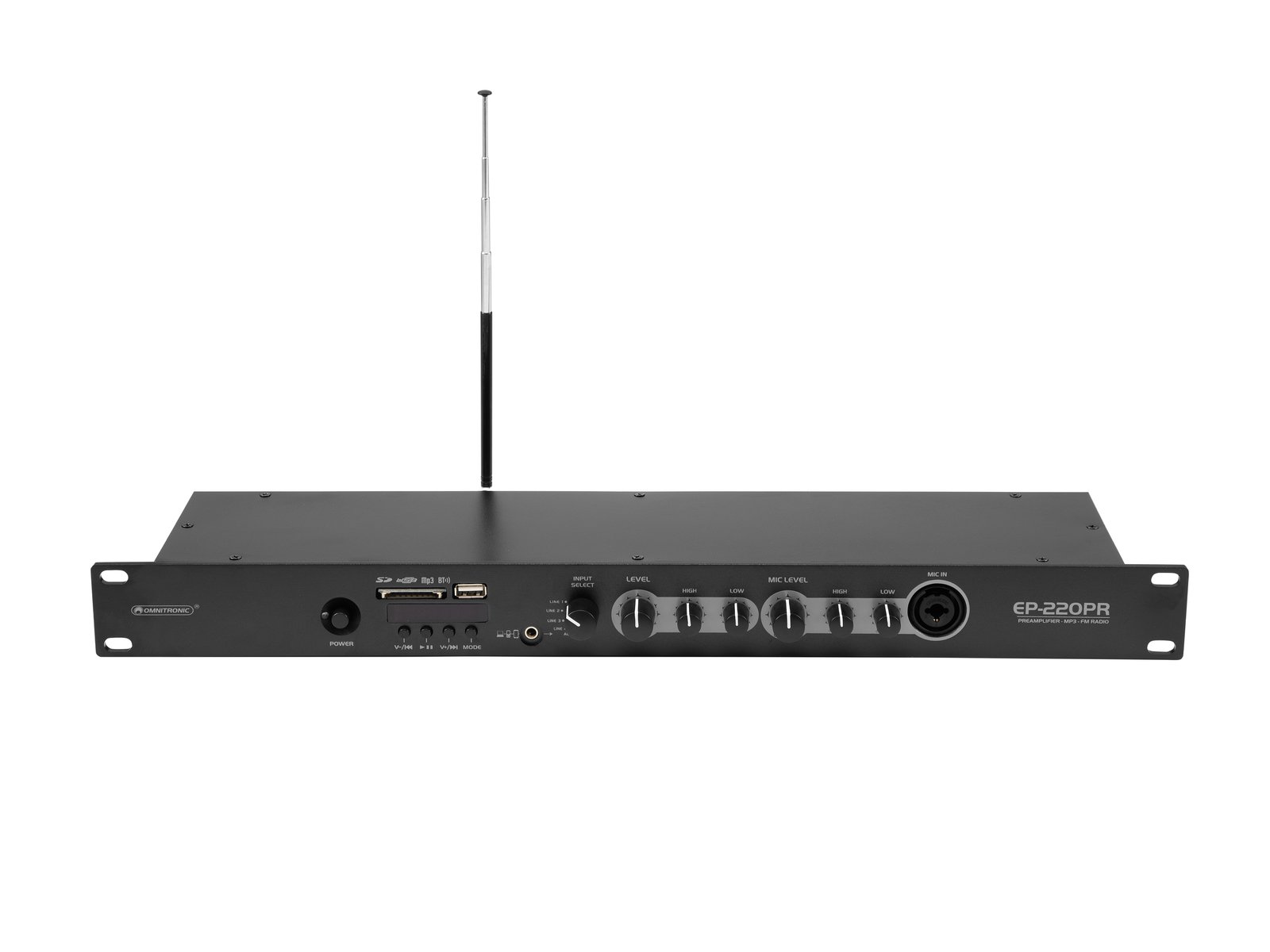 EP-220PR 19" Vorverstärker MP3,FM,USB,BT