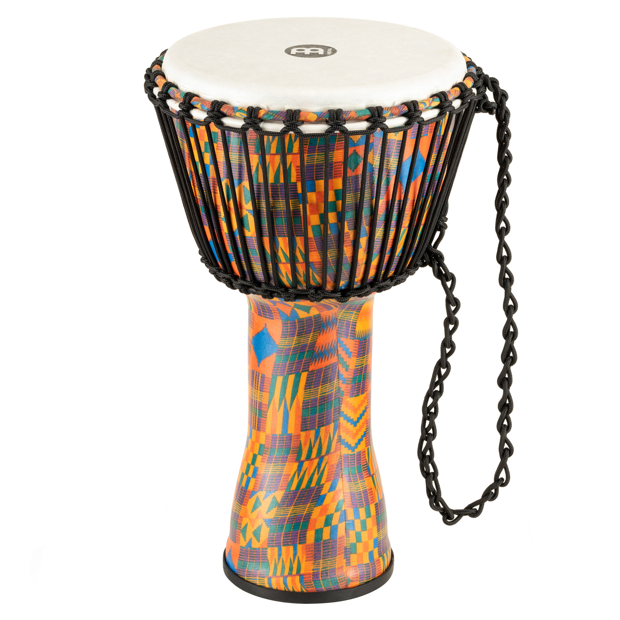 PADJ2-M-F Travel Series African Djembe - Kenyan Quilt, Medium - Synthetikfell