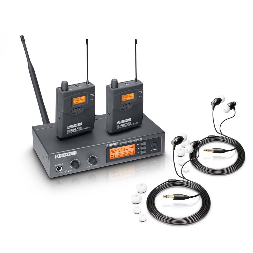 MEI 1000 G2 In Ear Komplett Set Bundle 2x Empfänger 1x Sender (823-832 Mhz / 863-865 Mhz)