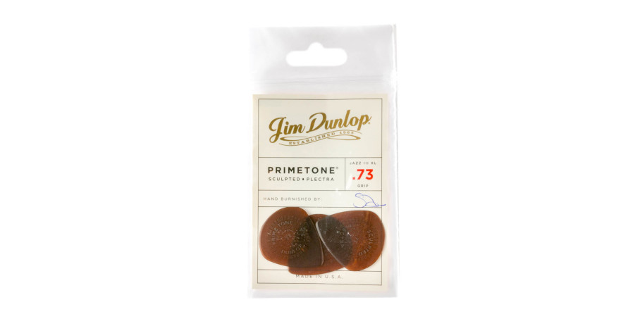 Dunlop Primetone Jazz III XL Picks, with Grip, Player's Pack, 3 pcs., brown, 0.73 mm Dunlop Primetone Jazz III XL Picks, with Grip, Player's Pack, 3 pcs., brown, 0.73 mm