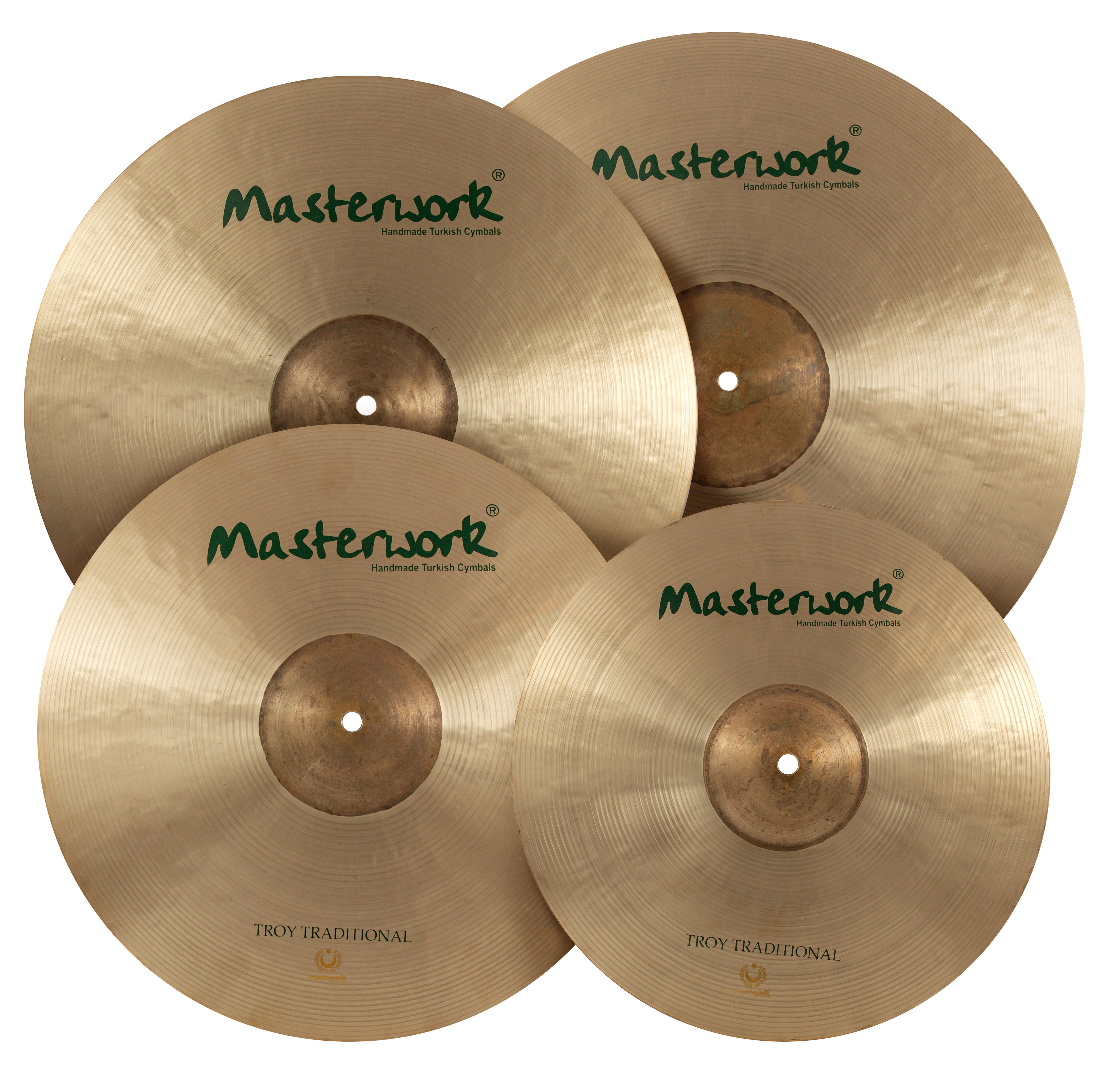 Troy Traditional Cymbal Set 14/16/18/20 incl. Tasche