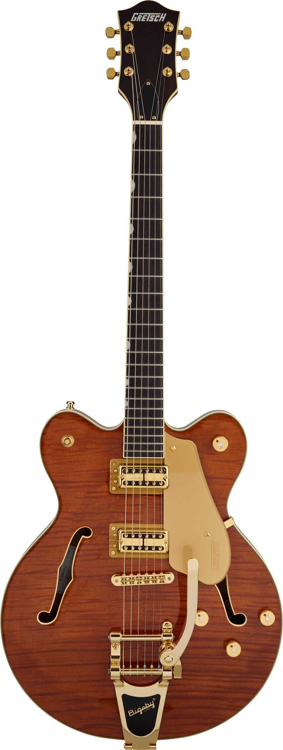 Electromatic LTD Flame Okoume Broadkaster Roundup Orange