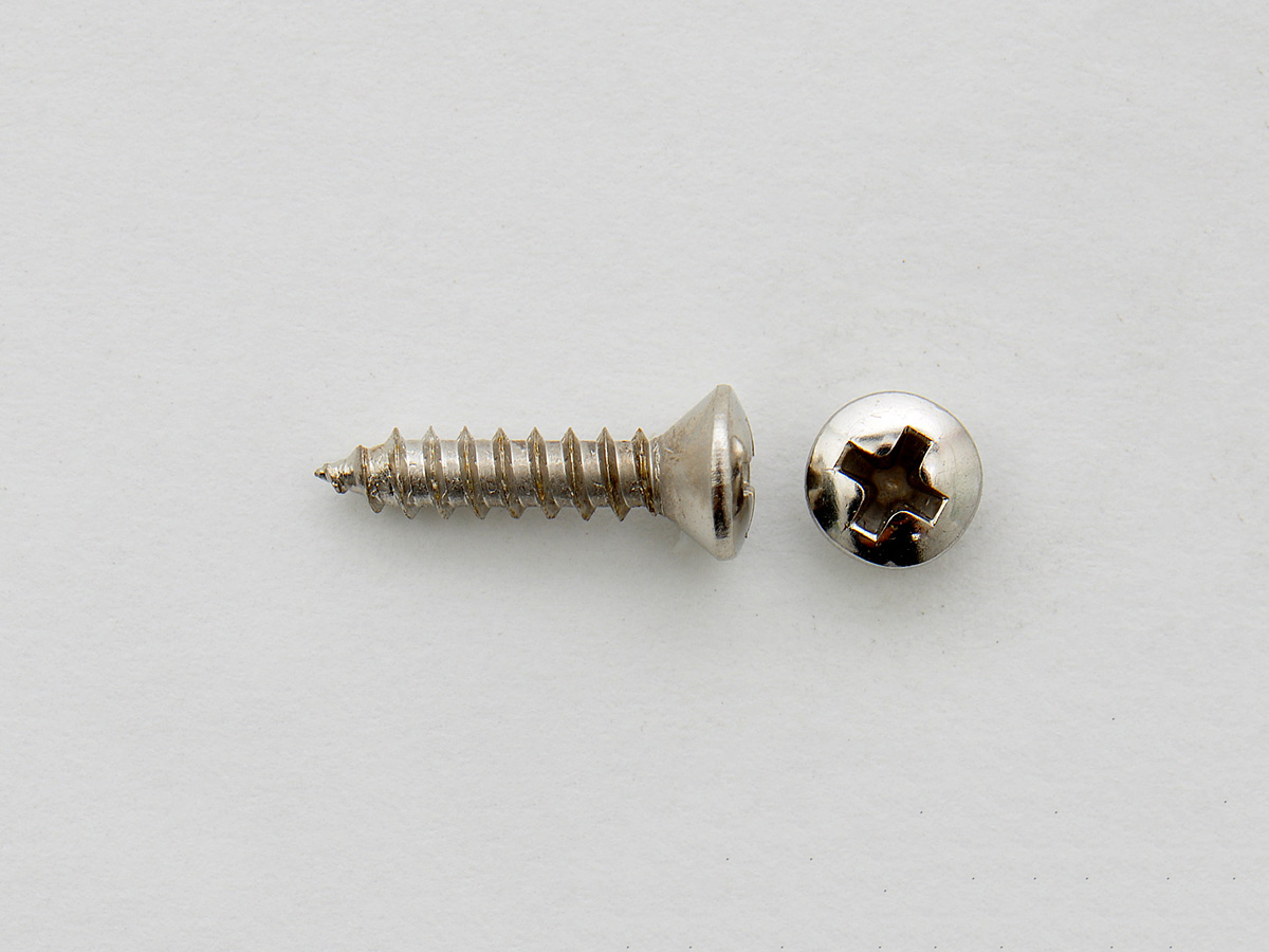 Pickguardschraube F-Style nickel Maße: 2,9 x 13mm
