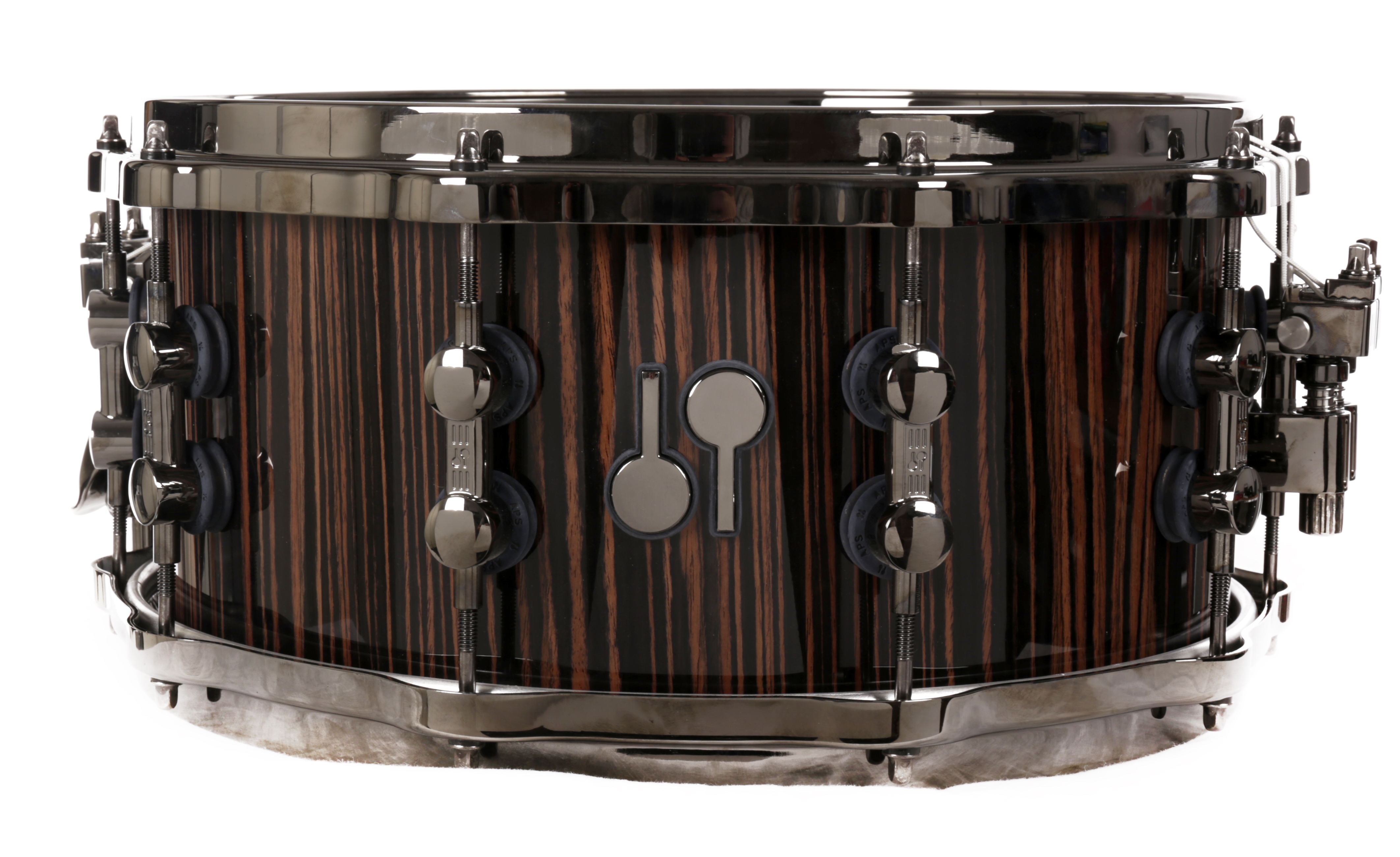 SQ2 Snare 14" x 6,5" Makassar Ebony Gloss / Black HW SQ2 Snare 14" x 6,5" Makassar Ebony Gloss / Black HW