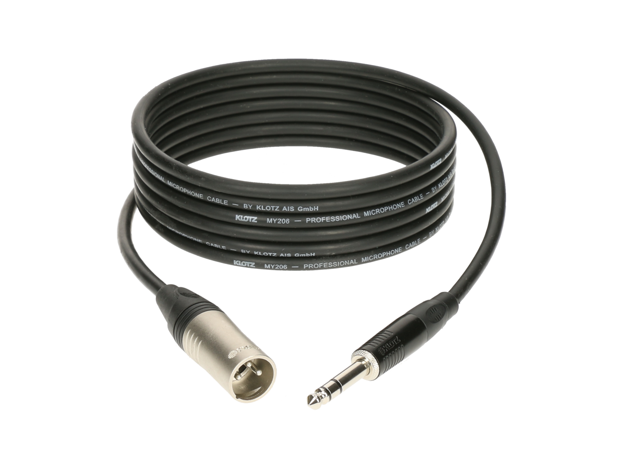 M1 Mikrofonkabel sw 2m XLR 3 male - Jack 3p