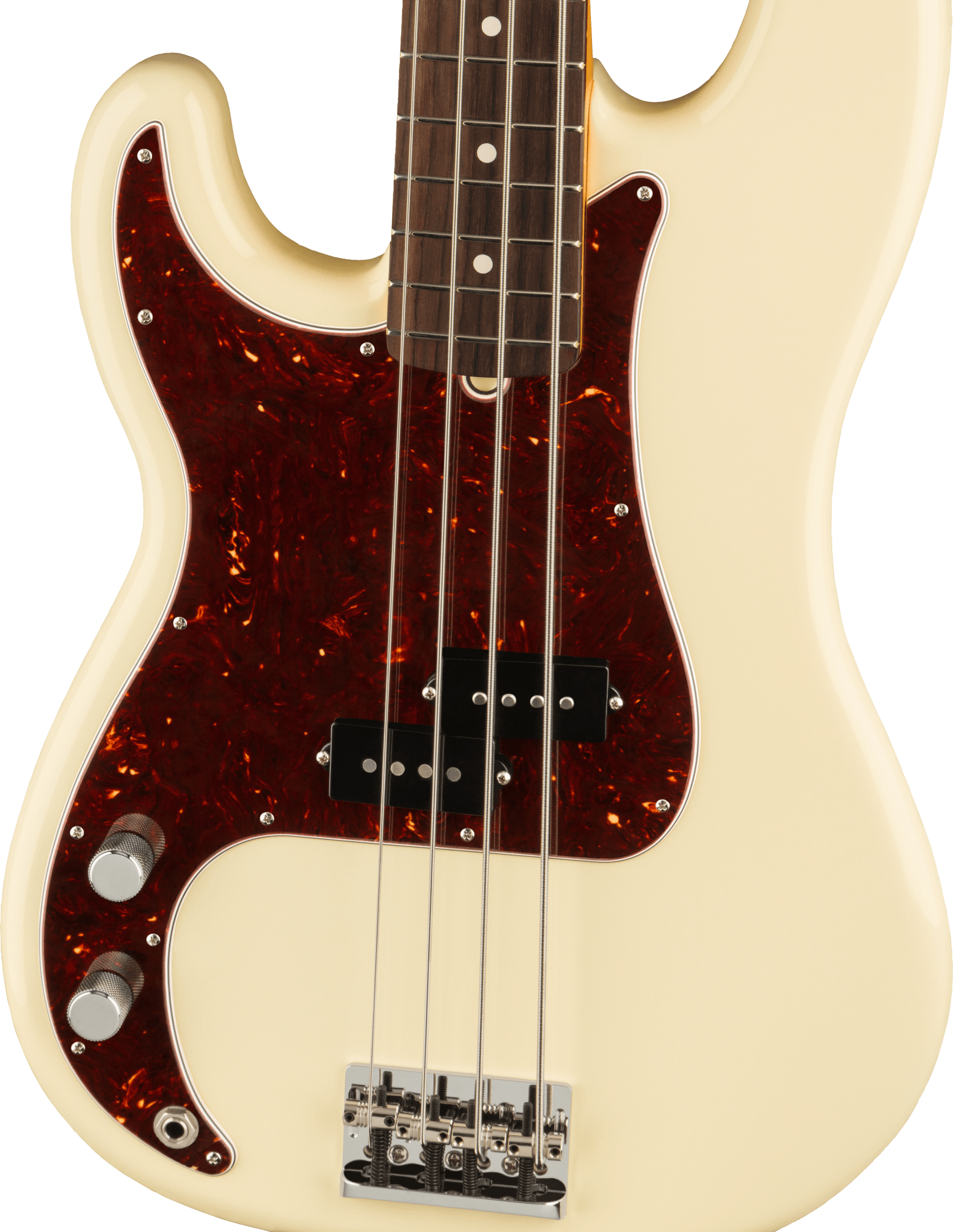 American Professional II Precision Bass Left-Hand Rosewood Fingerboard, Olympic White