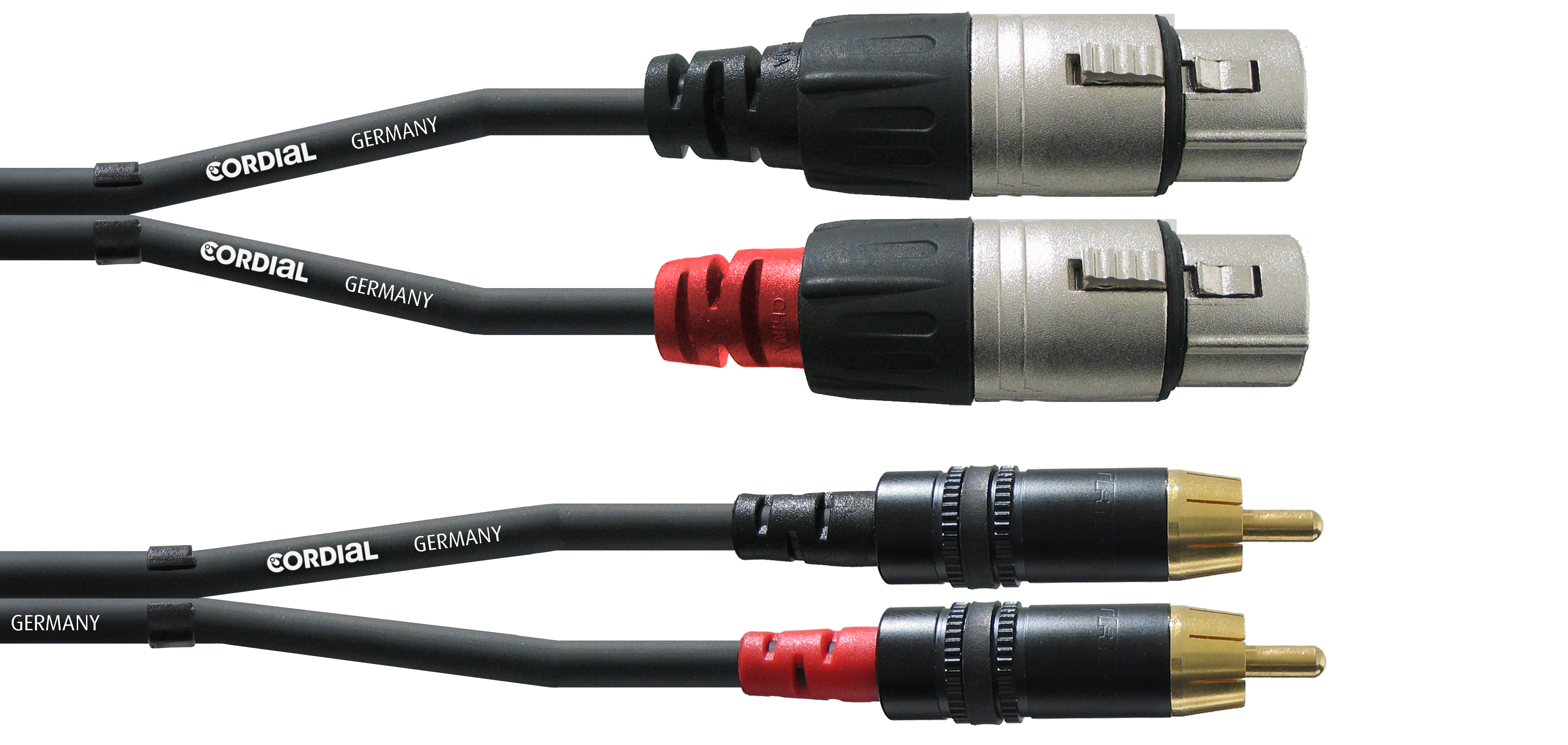 CFU 3 FC 2x Cinch/RCA gold/2x XLR-female