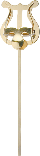 Marschgabel Messing kleine Lyra, 1 Drücker, 16cm