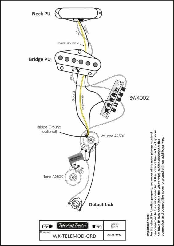 Verdrahtungs-Kit für T-Style Mod Gitarren