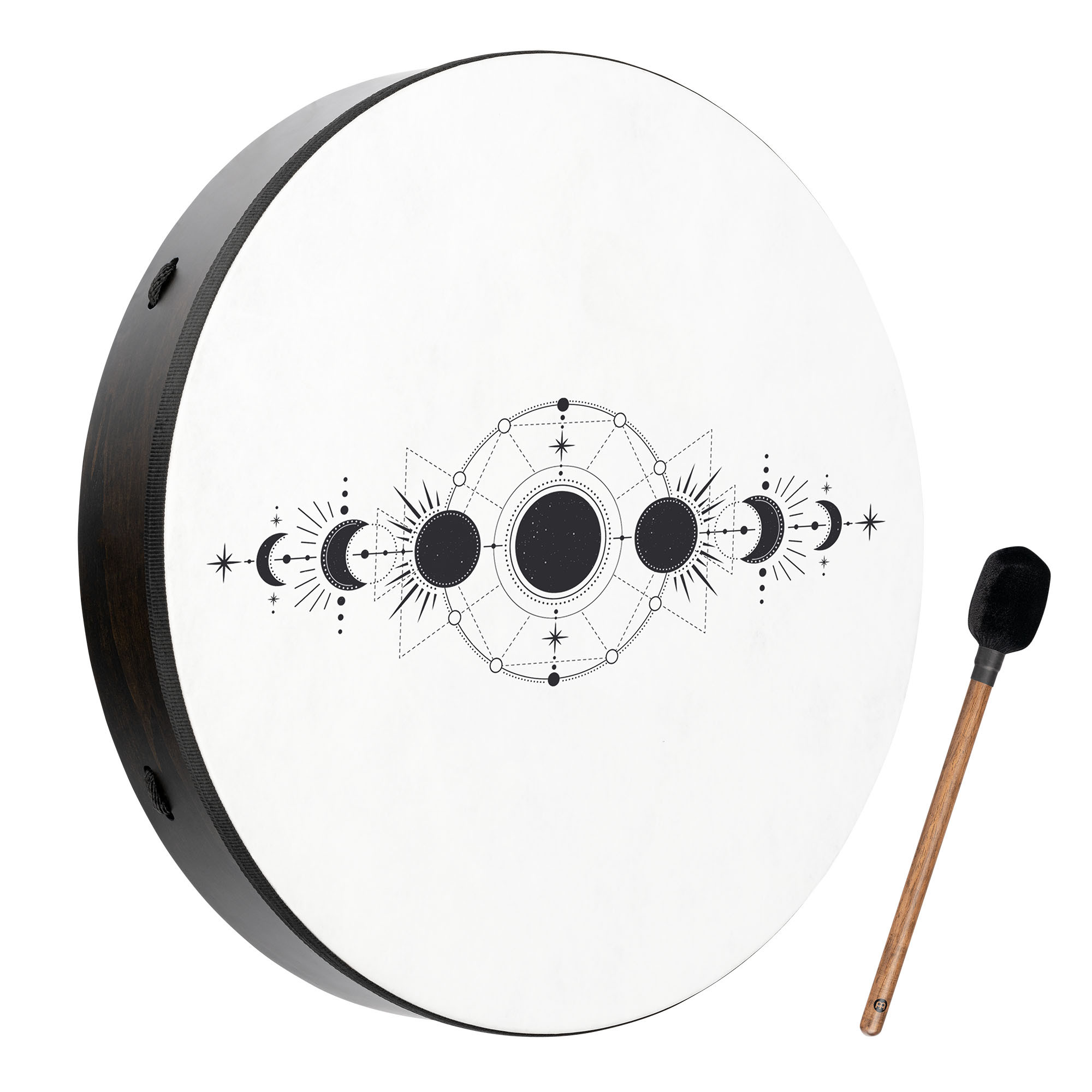 RD22DWB-SH Sonic Energy Moon Phases Ritual Drum - 22" / Synthetisches True Feel Fell