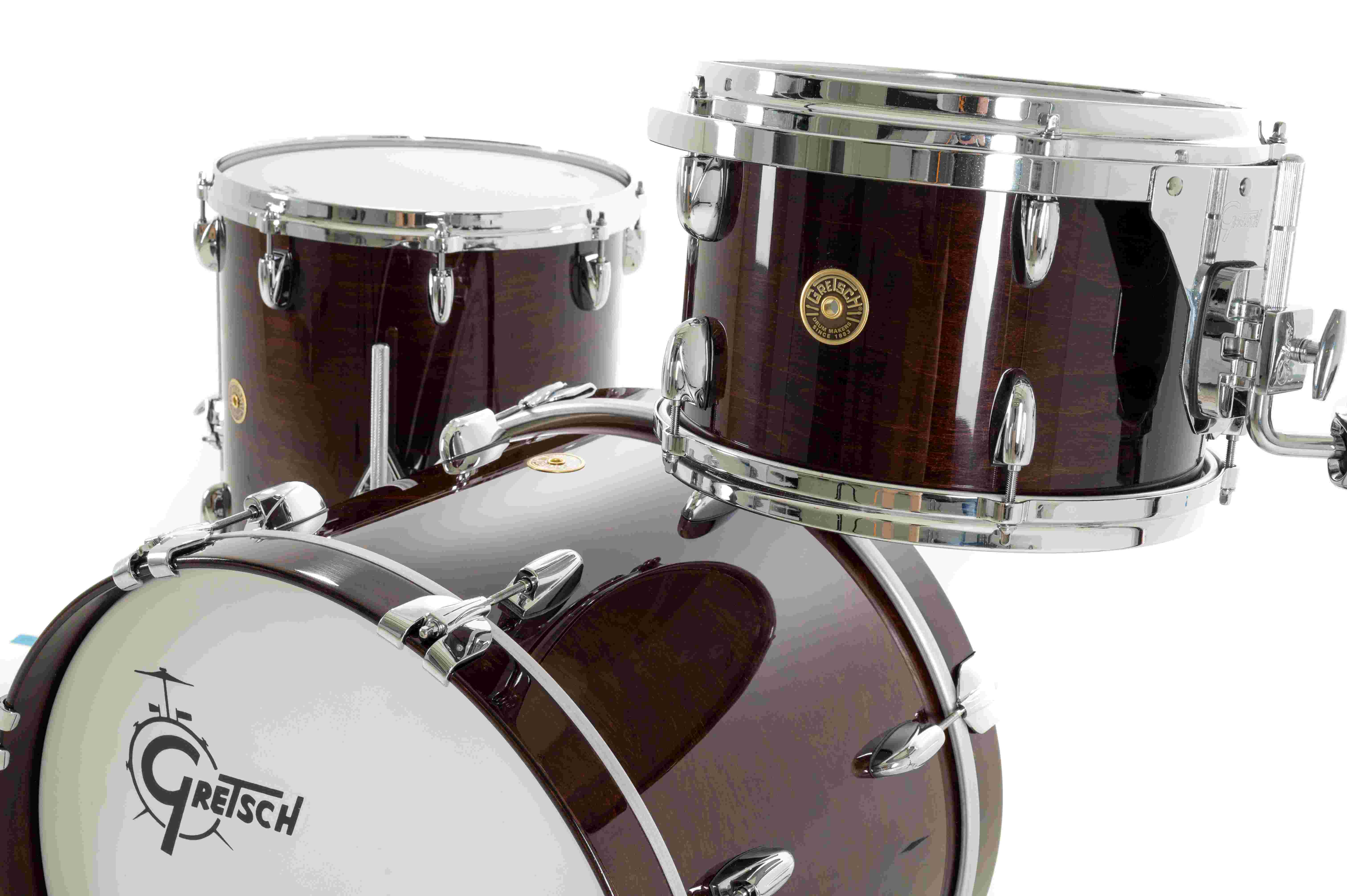 USA Custom Bebop Jazz Set 18",12",14" Dark Walnut Gloss Laquer