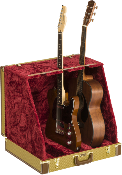 Case Stand 3-Guitars tweed Classic Series tweed