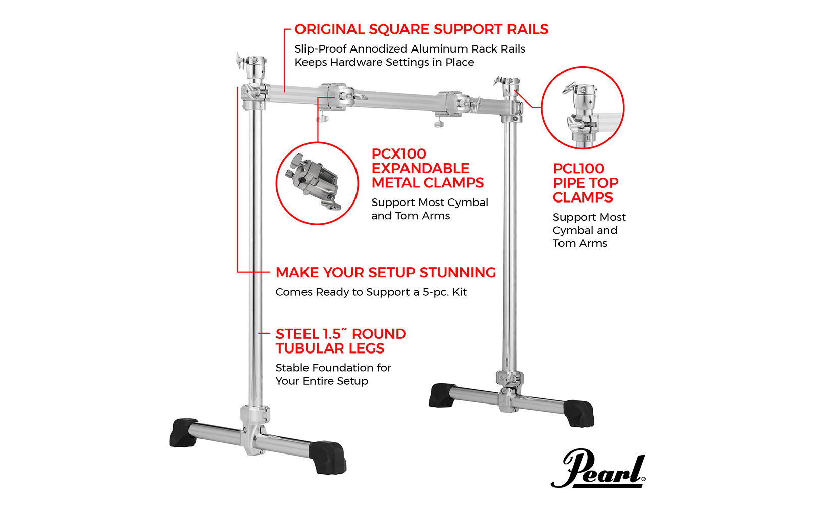 DR-511C Drum Rack, Curved Bridge Type