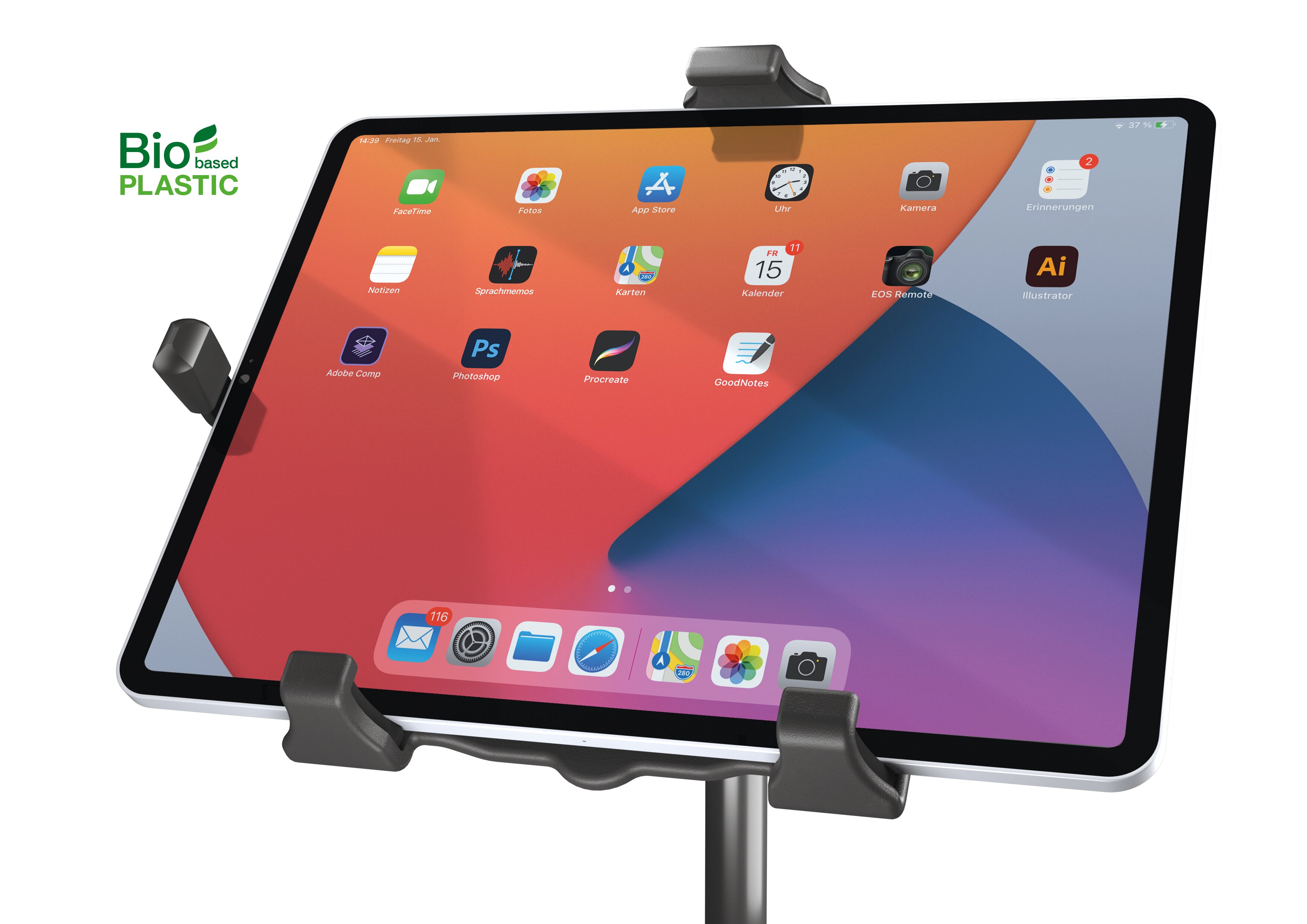 Tablet PC Stativ-Halter »Biobased« (3/8" und 5/8") mit Klemmprisma