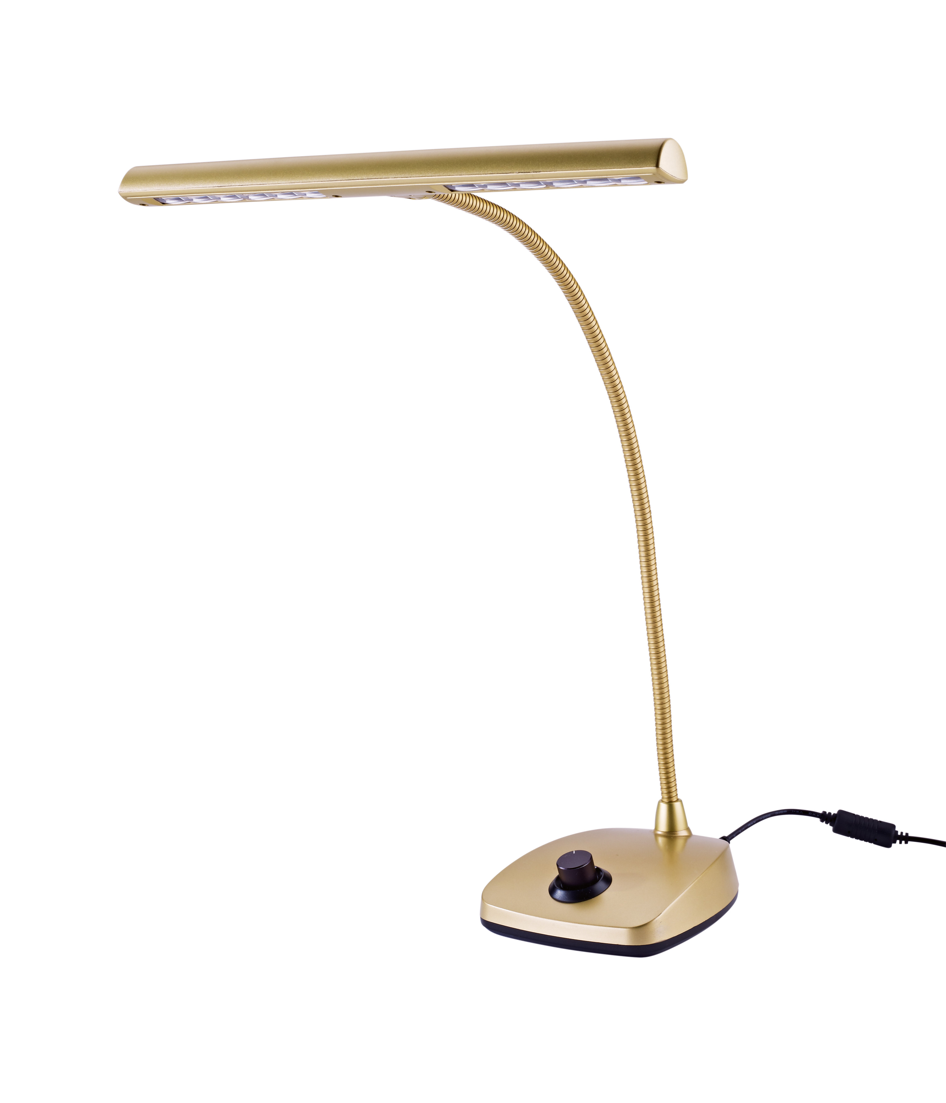 12298 LED Pianoleuchte gold 12 LEDs, mit Netzteil