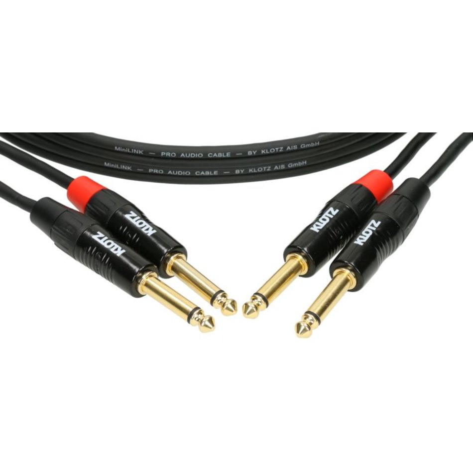 PRO TwinCable 90cm 2x Jack 2p -2x Jack 2p