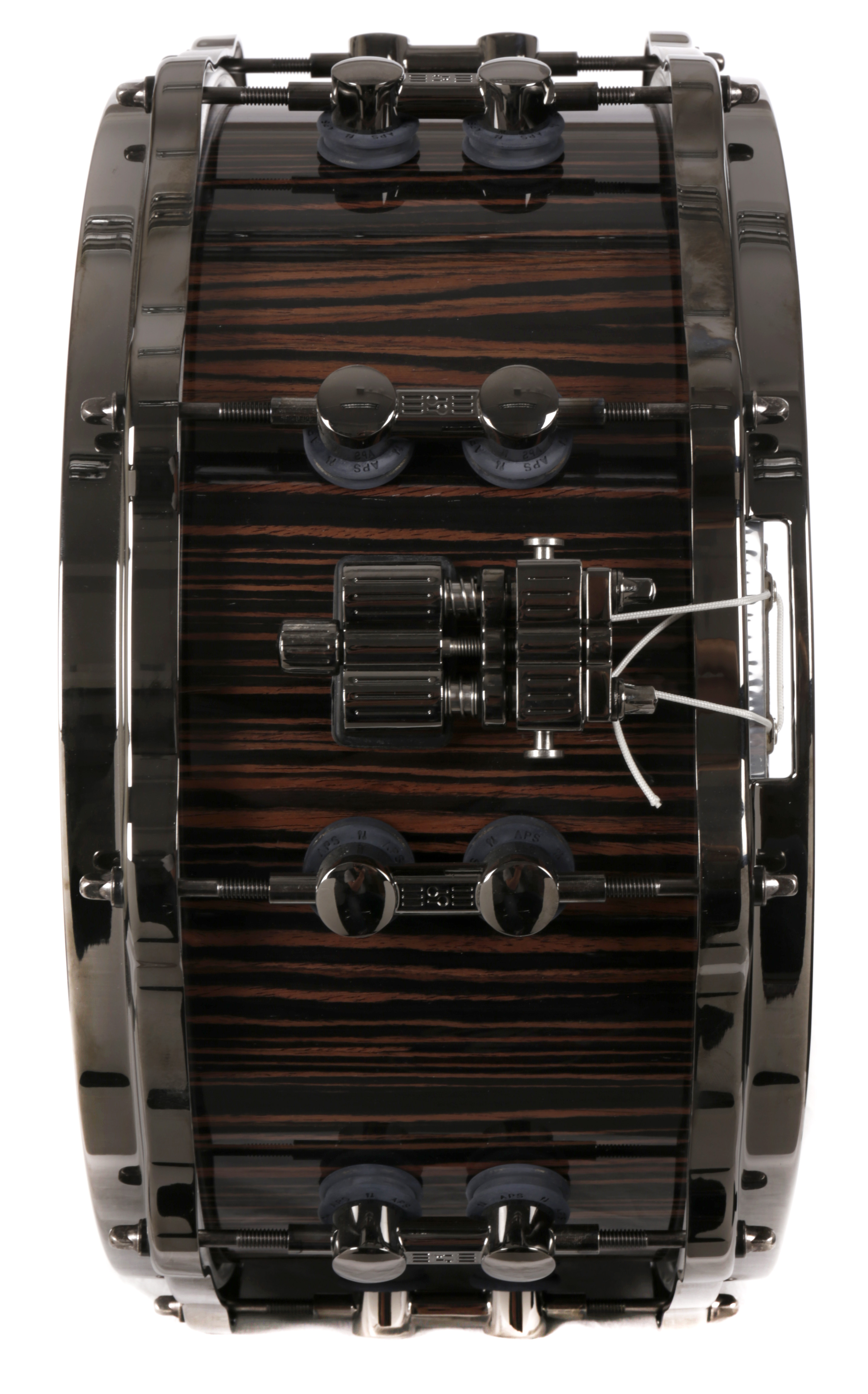 SQ2 Snare 14" x 6,5" Makassar Ebony Gloss / Black HW SQ2 Snare 14" x 6,5" Makassar Ebony Gloss / Black HW