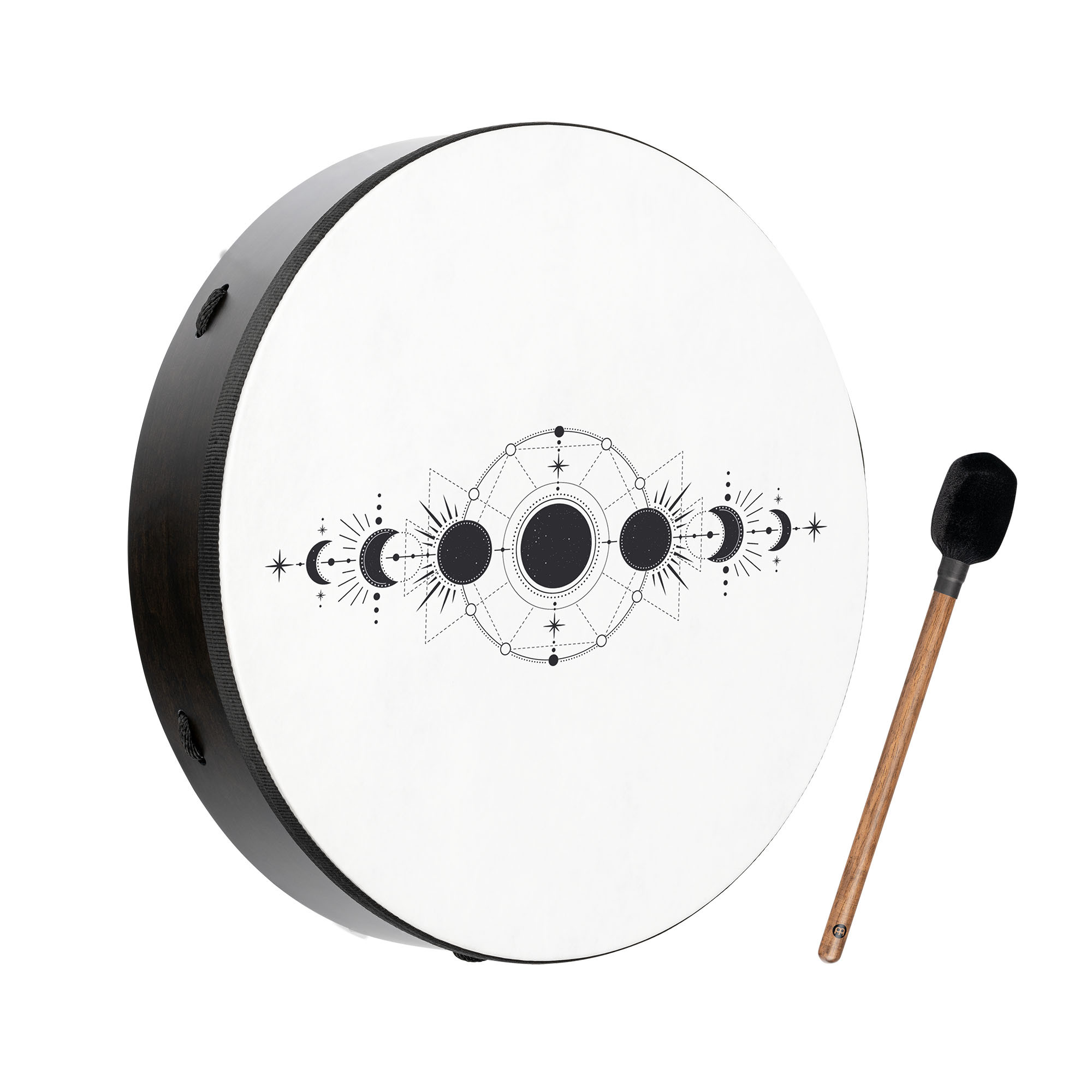 RD18DWB-SH Sonic Energy Moon Phases Ritual Drum - 18" / Synthetisches True Feel Fell