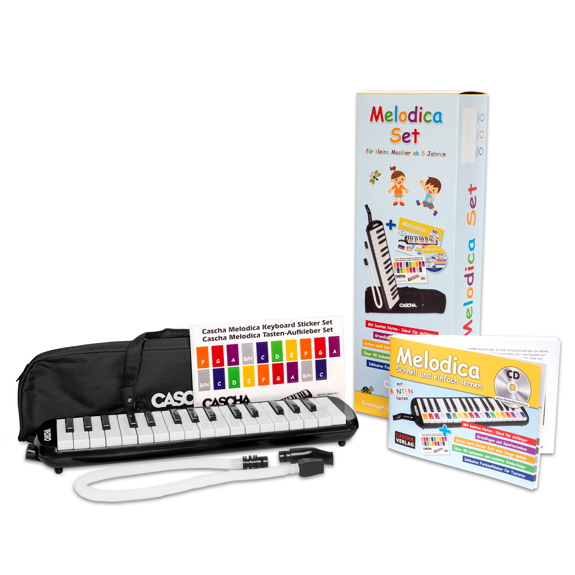 Melodica Set schwarz inkl. Schule, CD