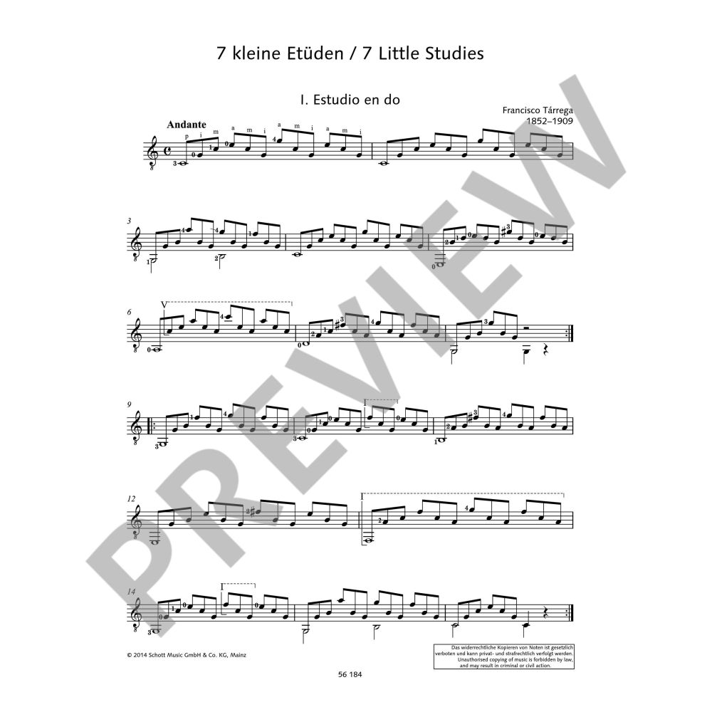Tárrega for Guitar