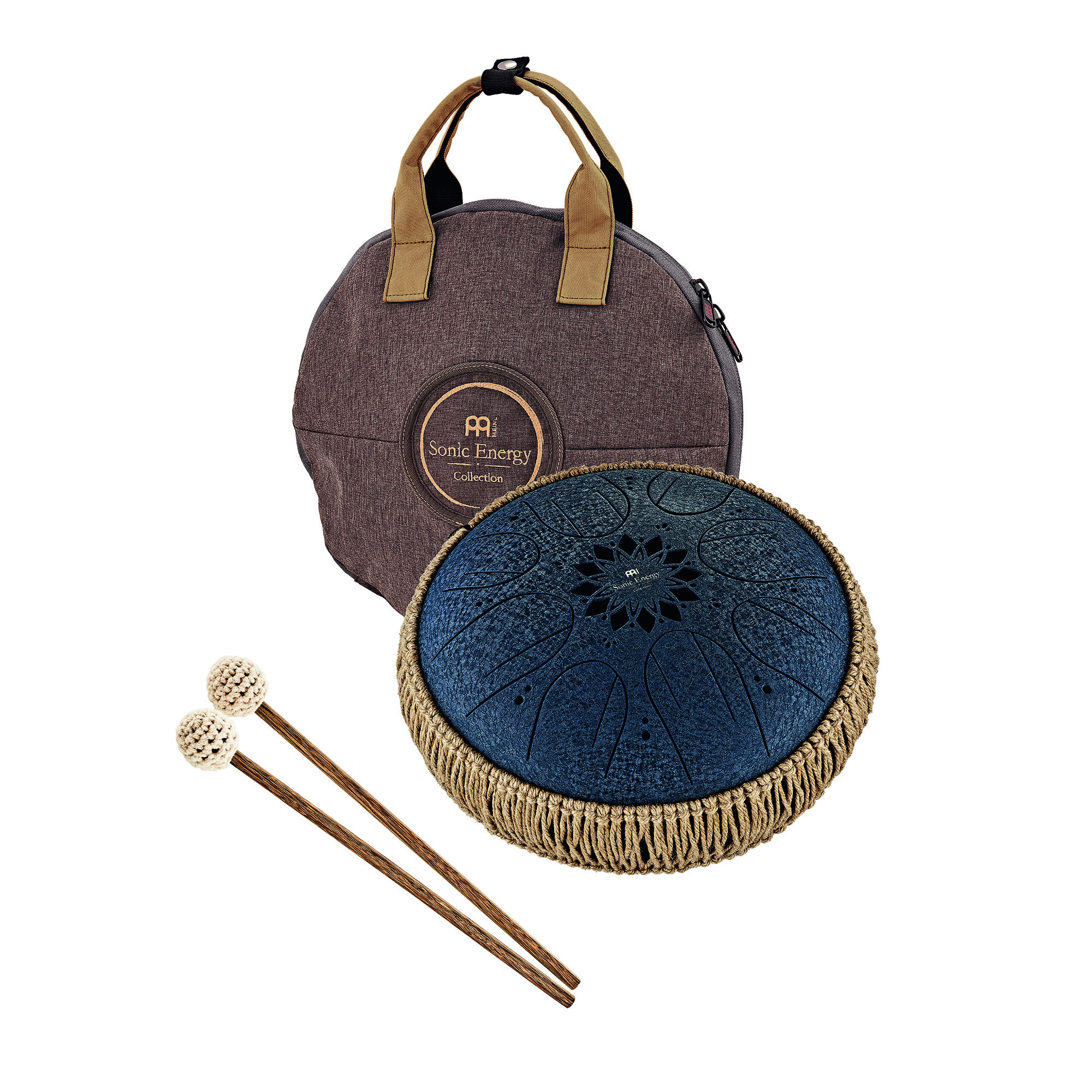 Sonic Energy Medium Octave Steel Tongue Drum, Marineblau, C Moll (432 Hz), 8 Töne, 10" / 25 cm