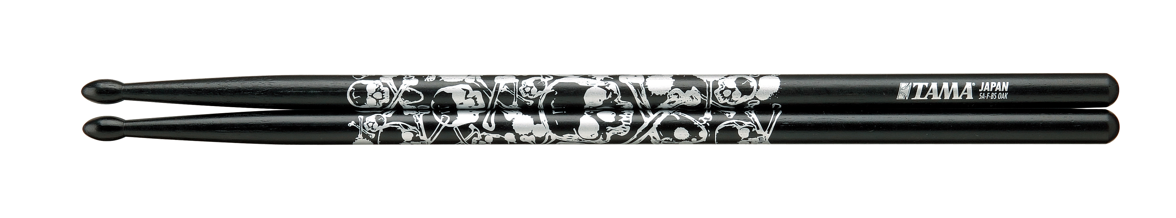 Sticks of Doom Series Drumsticks 5A-S-BS - Black, Silver Pattern