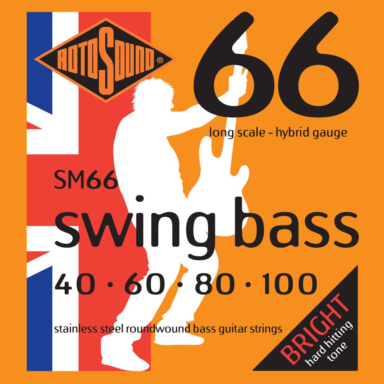 SM66 Swing Bass Hybrid 4-String stainless steel 040-060-080-100