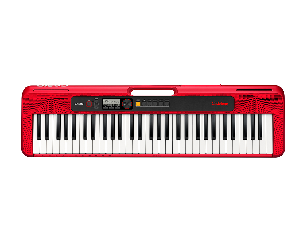 CT-S200 RD Set inkl. Stativ, Kopfhörer, Keyboardschule, original Netzteil Farbe rot